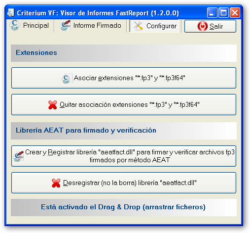 Criterium VF Configuración