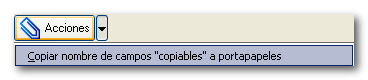 Opción Copiar nombre de campos “copiables” a porta-papeles.