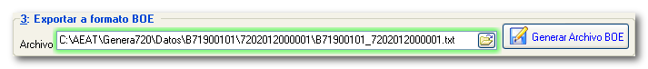 Exportar datos a formato BOE del modelo 720