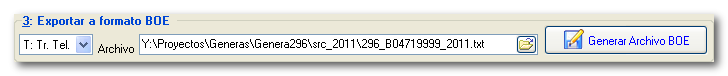 opción “Generar Archivo BOE”