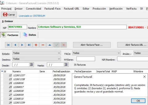 Facturae, carga de datos desde consulta SQL Facturae, carga de datos desde consulta SQL