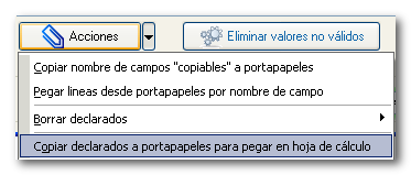 “Copiar declarados a portapapeles para ...”