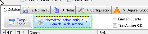 Normalizar fechas de carga en remesa