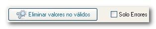 Opción para “Eliminar los valores no válidos”