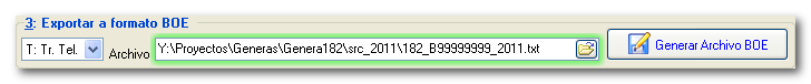 Generar archivo BOE