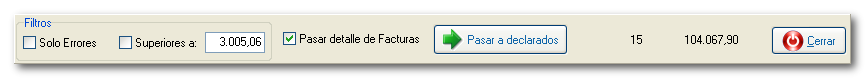 Filtrar los errores