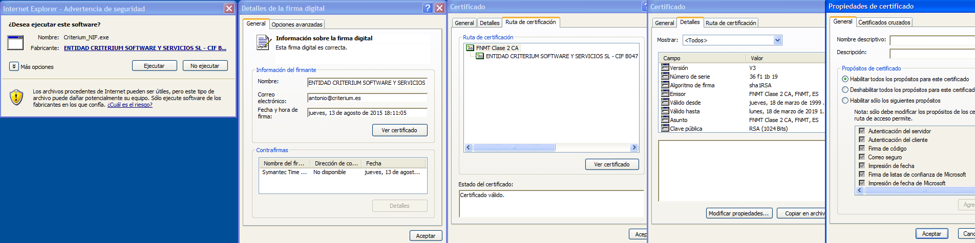 Modificar certificado raíz FNMT