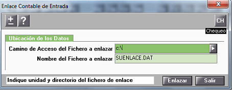 Ruta de importación de Enlace Contable en A3