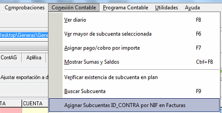 Asociar subcuentas por NIF