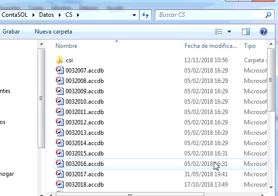 Conexión a base de datos de Contasol
