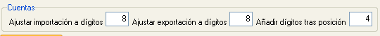 Ajuste dígitos subcuentas
