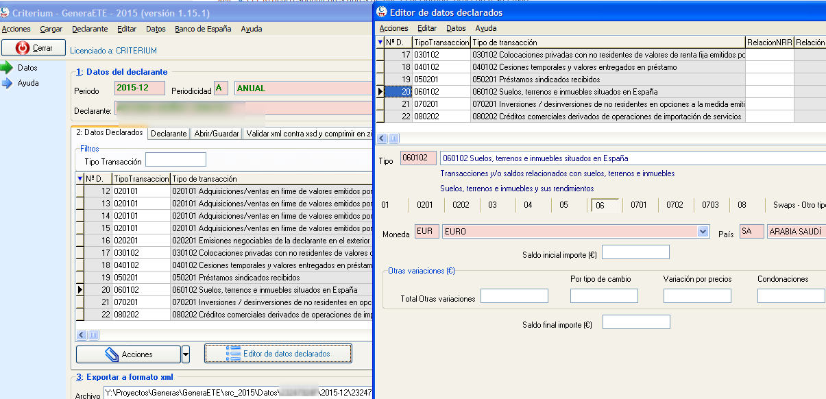 Editar datos ETE