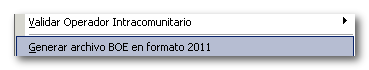 Generar archivo BOE en formato...