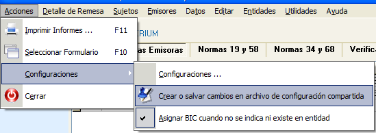 Compartir configuración entre usuarios