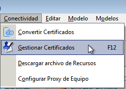 Gestionar certificados en TGVI