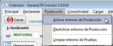 Activar modo producción para modelo 179