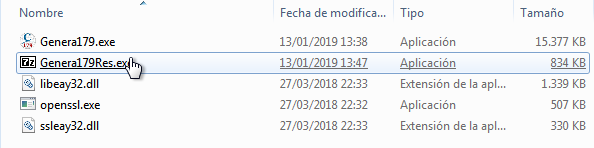 Archivos iniciales de GeneraSII