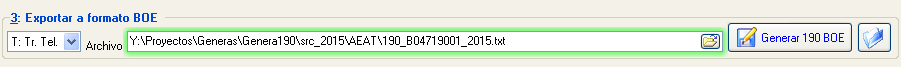Convertir a BOE de modelo 190 2.015