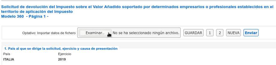 Importar declaración de modelo 360