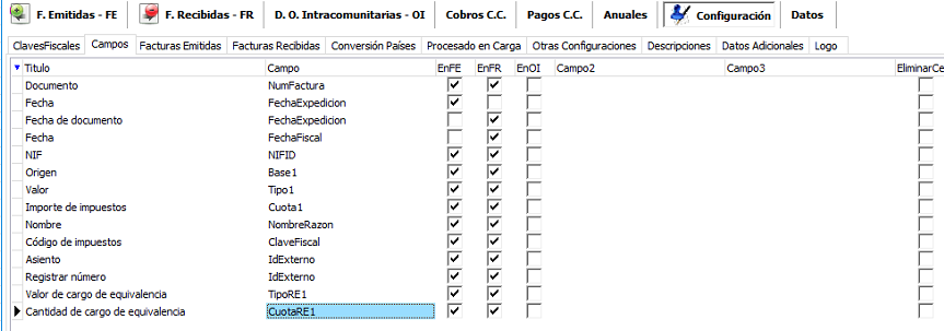 Configurar conversión de campos de Microsoft Dynamics AX a SII