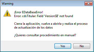 Error en estructura de datos