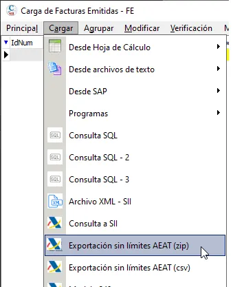 Importación de archivos de exportación sin límites desde AEAT Importación de archivos de exportación sin límites desde AEAT