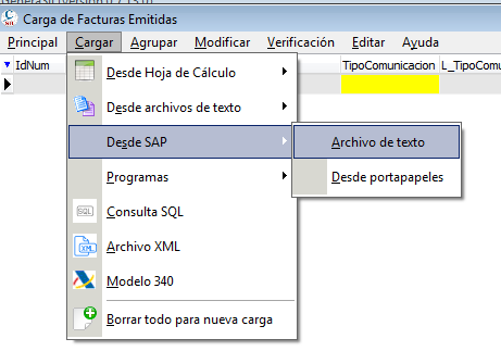 Importación de informe SAP a SII desde portapapeles