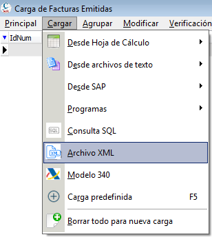 Importar archivo XML de formato SII